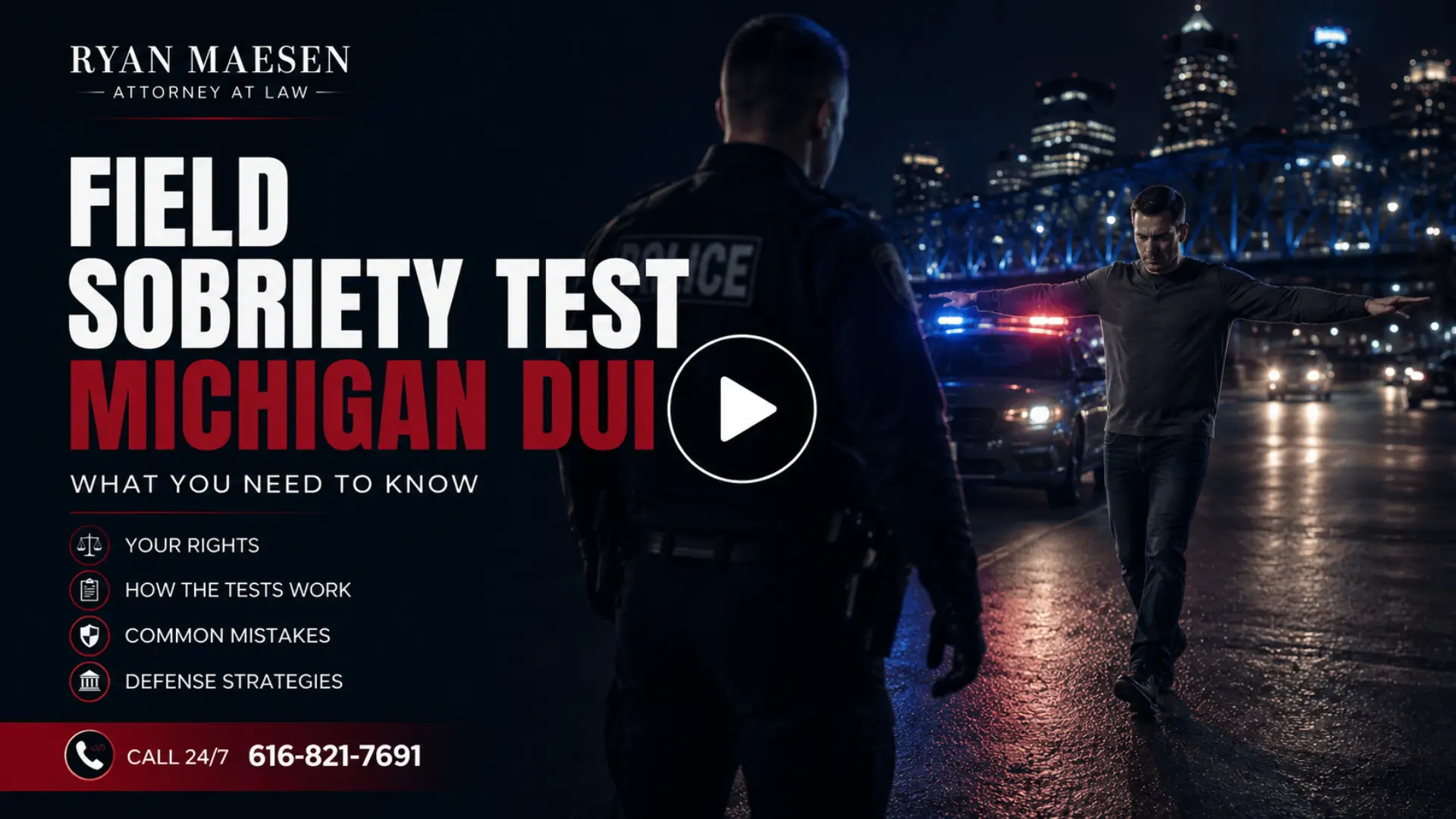 Blog 1 police officer administering field sobriety test at night
